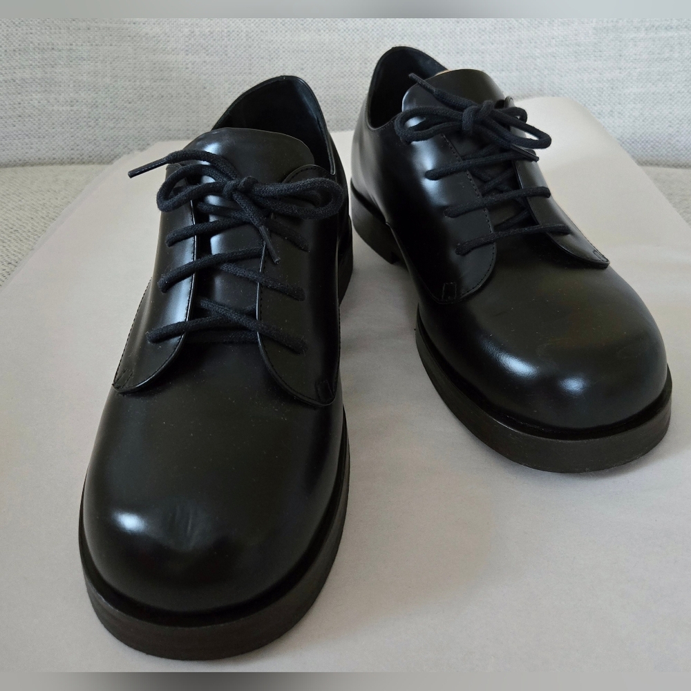 RAF SIMONS Made In Italy Black Industrial Derbys Size:42